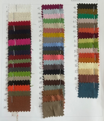 Large Quantity of  Ready Goods in More Than 50 Colors  Woven Plain Fabric Linen Viscose for Making Clothes