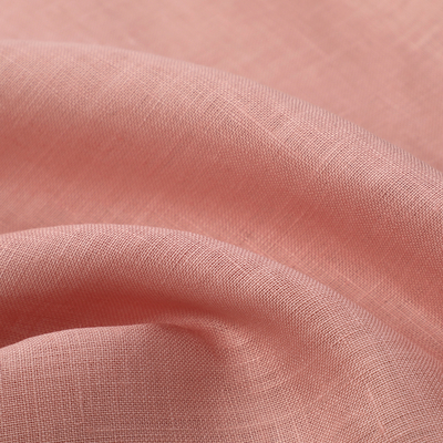 High Quality Linen 14*14  Woven Fabric Light Weight in Stock Comfortable and Breathable Solid Color for Women's Clothing