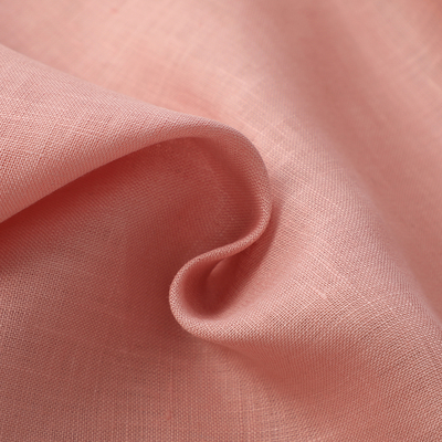 High Quality Linen 14*14  Woven Fabric Light Weight in Stock Comfortable and Breathable Solid Color for Women's Clothing
