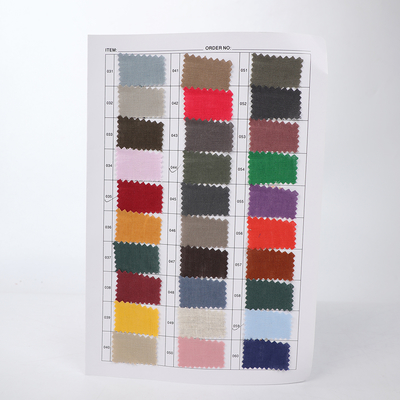 High Quality Linen 14*14  Woven Fabric Light Weight in Stock Comfortable and Breathable Solid Color for Women's Clothing