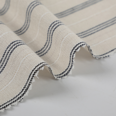 2025 Customizable Sustainable 55 Linen & 45 Viscose Cotton Woven Fabric Plain Dyed Blackout Fabric for Girls & Boys Dress