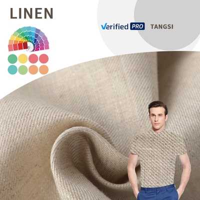 2025 China Shaoxing High Quality Pure Linen Fabric 100% Linen Summer Woven Plain for Shirts Clothing