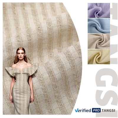 Factory Wholesale Market Price Heavyweight Custom Pattern Design Pure Linen Yarn Dyed Fabric for Garment