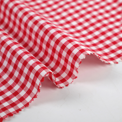 2025 Shaoxing Eco-friendly 100% Cotton Fabric Breathable Checks Pattern Cloth Woven for All Seasons Use for Boys Dress