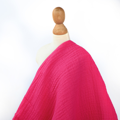 High Quality Wholesale Factory Woven Fabric Solid Color Crinkle Fabric Pure Cotton for Girls Women's Clothing Dress Shirt