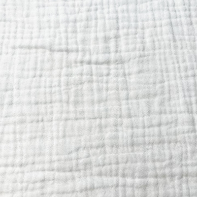 Factory Wholesale 100% Cotton Crep Style Fabric Double Layer Pure Color Soft Comfortable for Baby Boys' Dresses