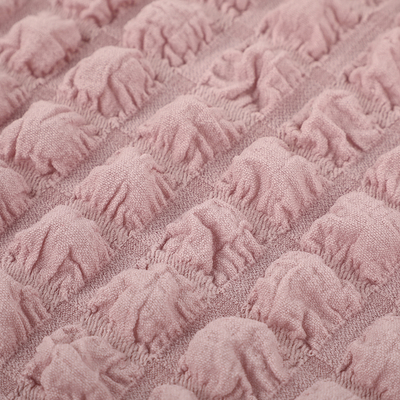 Hot Sale Wholesale 3D Bubble Shape Pattern Embossing Jacquard Dress Polyester Spandex Woven Fabric for Clothing Dress