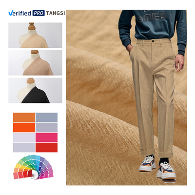 High Quality Wholesale Factory Solid Color Woven Plain Fabric 100% Polyester  Ready Goods for Women and Men's Clothing