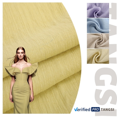 Top Fashionable Pure Color Nylon Viscose Fabric Chinese Factory High Fastness Soft Hand Feel Woven Technique for Dresses Plain