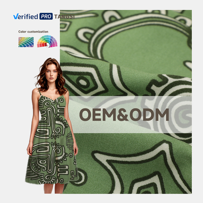 New Fashion Print 100% Rayon  Wholesale Sustainable Forest-style Woven Plain Rayon Fabric for Dress