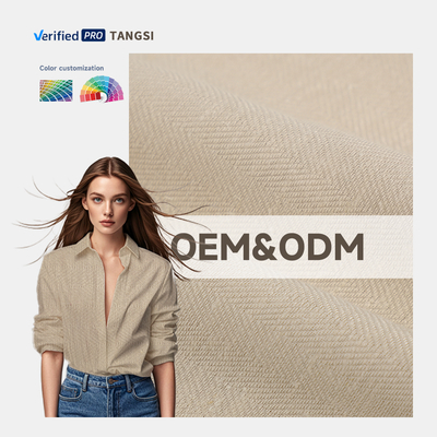 Batch Quality Linen Tencle Fabric Wholesale Linen Shirting Fabric Summer Shirts Material Woven Dyed Fabric