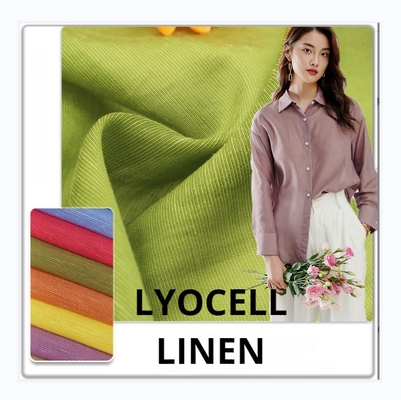 New Year  Popular Soft Comfortable   Linen Loycell With Slub Style in Light Weight Fabrics Women's Clothing Plain Dress Style