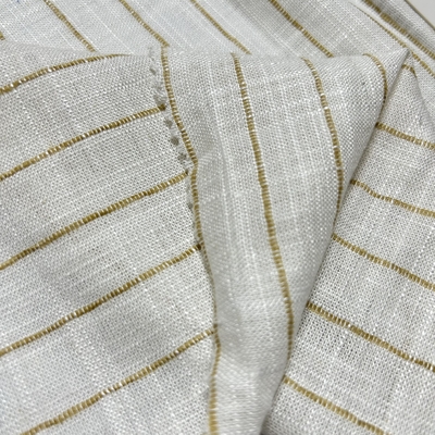 Wholesale Ready Stock Soft Quality Yarn Dyed Slubbed French Organic Viscose Linen Rayon Blend Fabric for Clothing