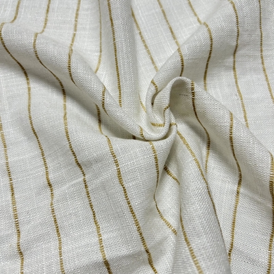 Wholesale Ready Stock Soft Quality Yarn Dyed Slubbed French Organic Viscose Linen Rayon Blend Fabric for Clothing