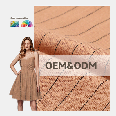 Linen Slub Yarn Dyed Fashion Fabric High Quality Skirt and Shirt Cloth  Woven Custom Fabric for Clothing