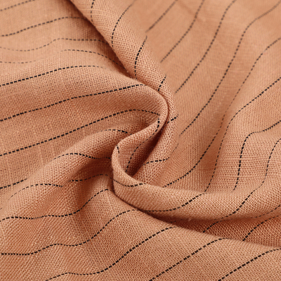 Linen Slub Yarn Dyed Fashion Fabric High Quality Skirt and Shirt Cloth  Woven Custom Fabric for Clothing