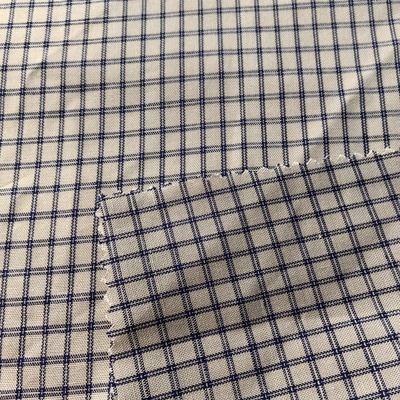 French Eco-friendly Flax Fabrics Check Yarn Dyed 60% Linen 40% Cotton Fabric for Shirt and Clothing