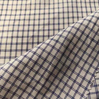 French Eco-friendly Flax Fabrics Check Yarn Dyed 60% Linen 40% Cotton Fabric for Shirt and Clothing